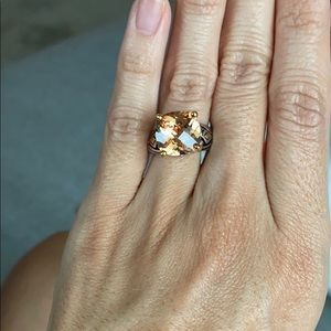 Costume jewelry citrine ring - size 5.5
